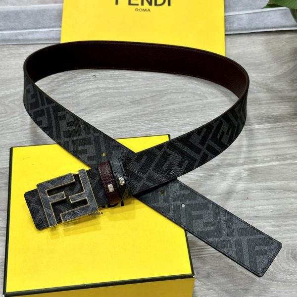 réplica,joyas,joyería,1:1,replica,fake,lujo,barato FENDI Cinturón reversible de doble presilla de 4,0 cm de ancho