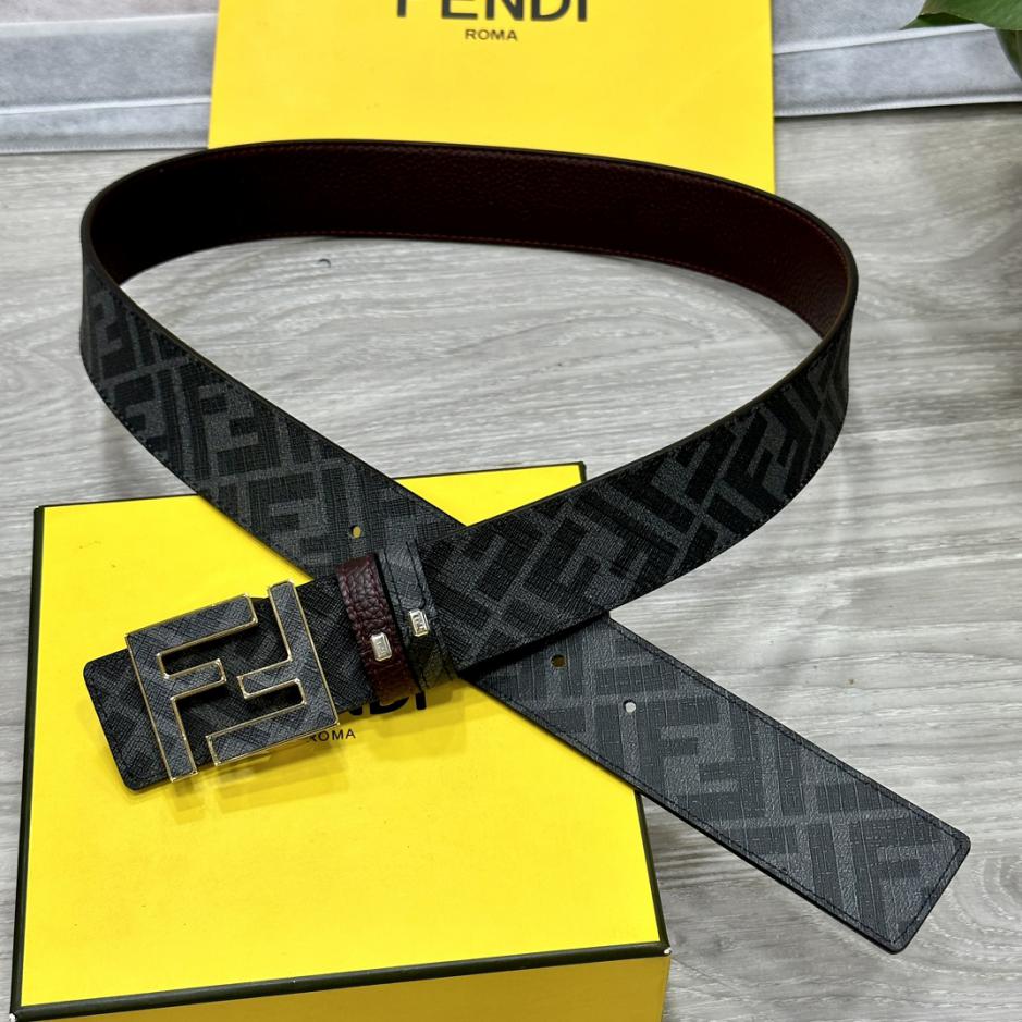 réplica,joyas,joyería,1:1,replica,fake,lujo,barato réplica,joyas,joyería,1:1,replica,fake,lujo,barato FENDI Cinturón reversible de doble presilla de 4,0 cm de ancho