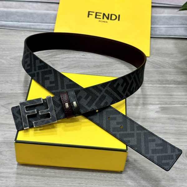 réplica,joyas,joyería,1:1,replica,fake,lujo,barato FENDI Cinturón reversible de doble presilla de 4,0 cm de ancho