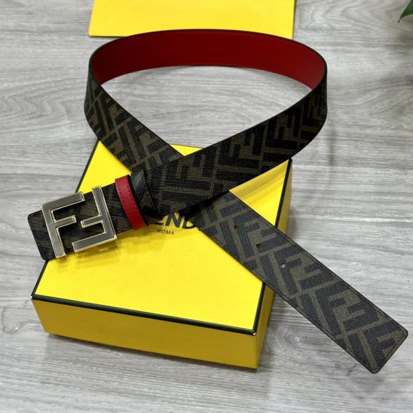 réplica,joyas,joyería,1:1,replica,fake,lujo,barato FENDI Cinturón reversible de doble presilla de 4,0 cm de ancho