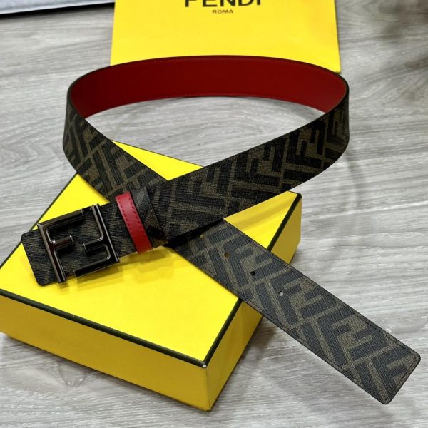 réplica,joyas,joyería,1:1,replica,fake,lujo,barato FENDI Cinturón reversible de doble presilla de 4,0 cm de ancho