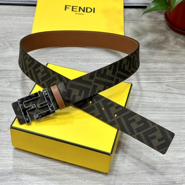 réplica,joyas,joyería,1:1,replica,fake,lujo,barato FENDI Cinturón reversible de doble presilla de 4,0 cm de ancho