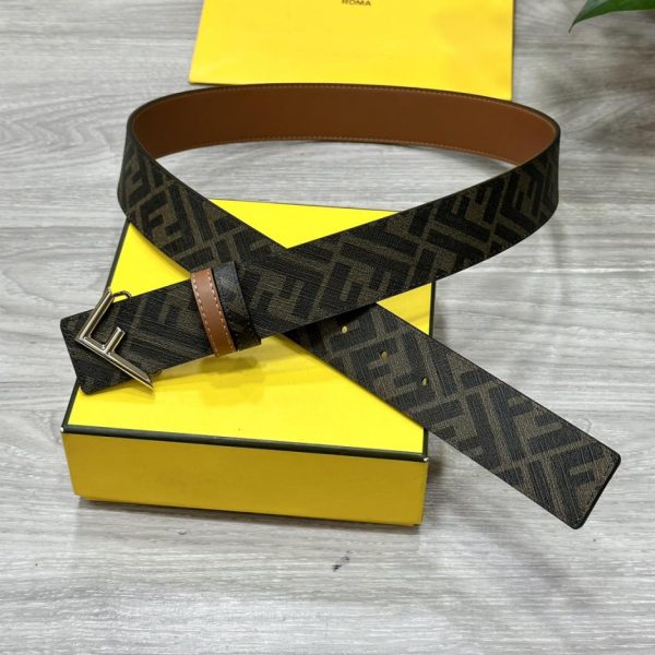 réplica,joyas,joyería,1:1,replica,fake,lujo,barato FENDI Cinturón reversible de doble presilla de 4,0 cm de ancho