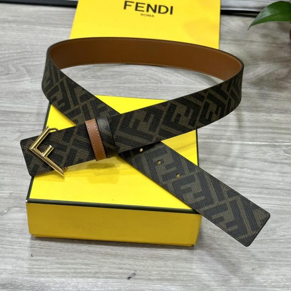 réplica,joyas,joyería,1:1,replica,fake,lujo,barato FENDI Cinturón reversible de doble presilla de 4,0 cm de ancho