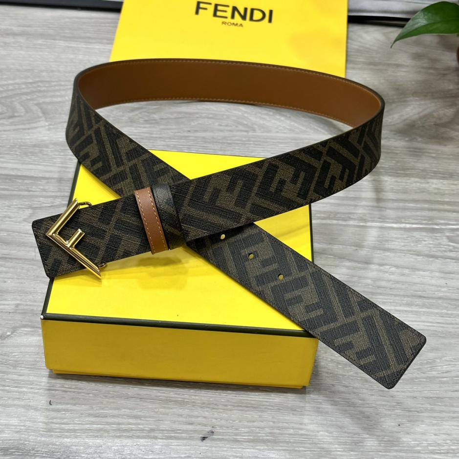 réplica,joyas,joyería,1:1,replica,fake,lujo,barato réplica,joyas,joyería,1:1,replica,fake,lujo,barato FENDI Cinturón reversible de doble presilla de 4,0 cm de ancho