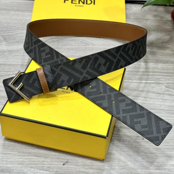 réplica,joyas,joyería,1:1,replica,fake,lujo,barato FENDI Cinturón reversible de doble presilla de 4,0 cm de ancho