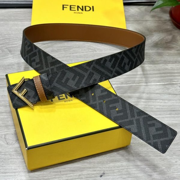 réplica,joyas,joyería,1:1,replica,fake,lujo,barato FENDI Cinturón reversible de doble presilla de 4,0 cm de ancho