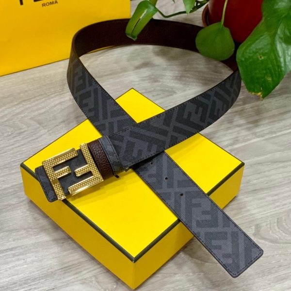 réplica,joyas,joyería,1:1,replica,fake,lujo,barato FENDI Cinturón reversible de doble presilla de 4,0 cm de ancho