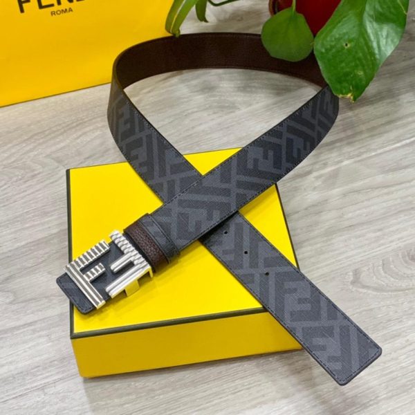 réplica,joyas,joyería,1:1,replica,fake,lujo,barato FENDI Cinturón reversible de doble presilla de 4,0 cm de ancho