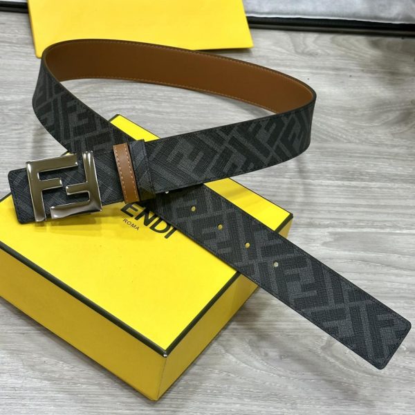 réplica,joyas,joyería,1:1,replica,fake,lujo,barato FENDI Cinturón reversible de doble presilla de 4,0 cm de ancho
