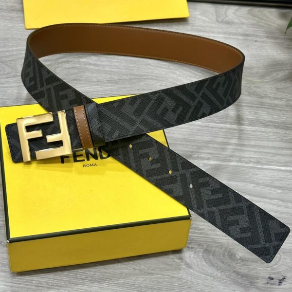 réplica,joyas,joyería,1:1,replica,fake,lujo,barato FENDI Cinturón reversible de doble presilla de 4,0 cm de ancho