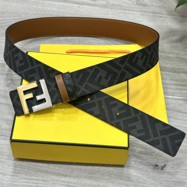 réplica,joyas,joyería,1:1,replica,fake,lujo,barato FENDI Cinturón reversible de doble presilla de 4,0 cm de ancho