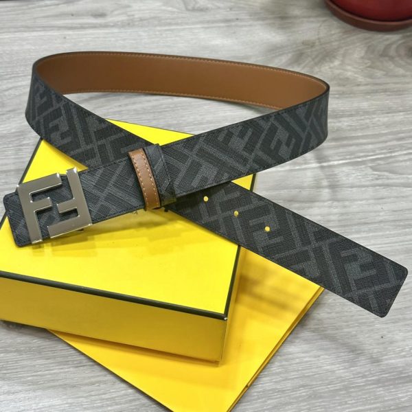 réplica,joyas,joyería,1:1,replica,fake,lujo,barato FENDI Cinturón reversible de doble presilla de 4,0 cm de ancho