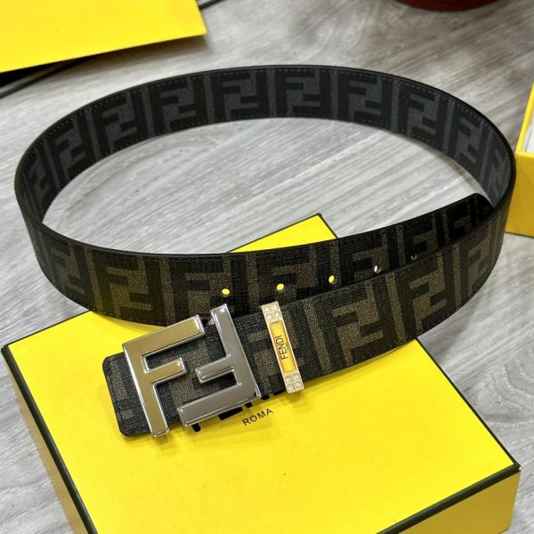 réplica,joyas,joyería,1:1,replica,fake,lujo,barato FENDI Cinturón reversible de doble presilla de 4,0 cm de ancho