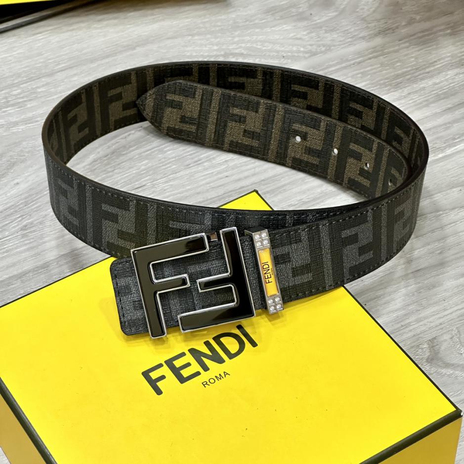 réplica,joyas,joyería,1:1,replica,fake,lujo,barato réplica,joyas,joyería,1:1,replica,fake,lujo,barato FENDI Cinturón reversible de doble presilla de 4,0 cm de ancho