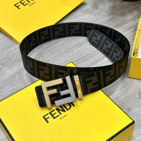 réplica,joyas,joyería,1:1,replica,fake,lujo,barato FENDI Cinturón reversible de doble presilla de 4,0 cm de ancho