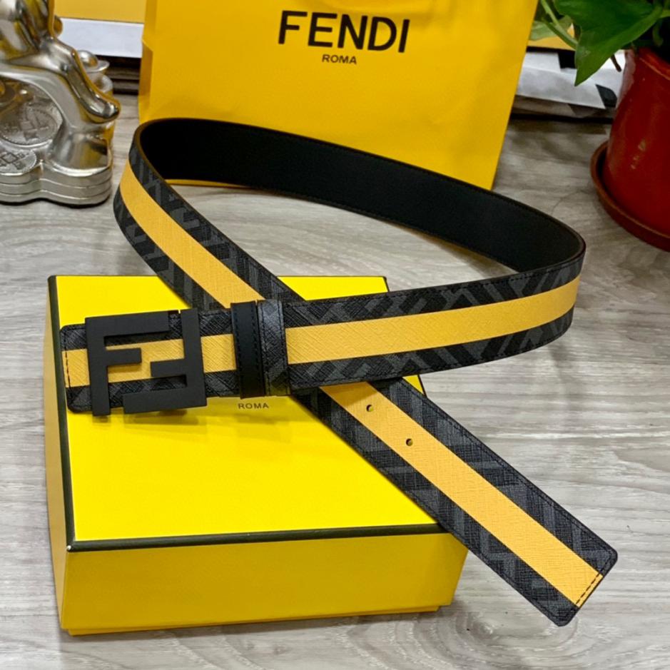 réplica,joyas,joyería,1:1,replica,fake,lujo,barato réplica,joyas,joyería,1:1,replica,fake,lujo,barato FENDI Cinturón reversible de doble presilla de 4,0 cm de ancho
