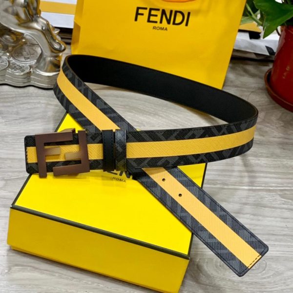 réplica,joyas,joyería,1:1,replica,fake,lujo,barato FENDI Cinturón reversible de doble presilla de 4,0 cm de ancho