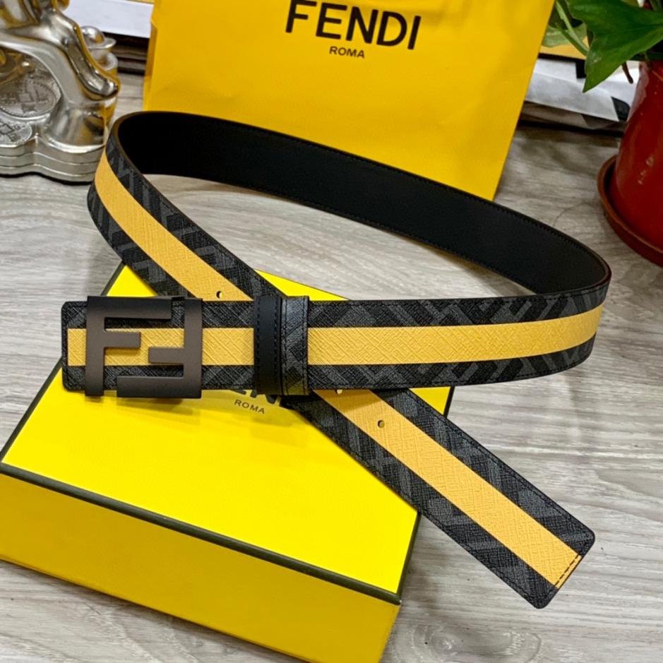 réplica,joyas,joyería,1:1,replica,fake,lujo,barato réplica,joyas,joyería,1:1,replica,fake,lujo,barato FENDI Cinturón reversible de doble presilla de 4,0 cm de ancho