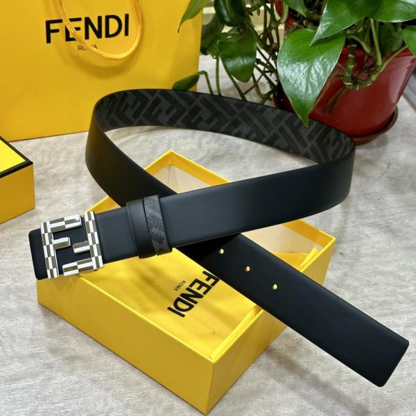réplica,joyas,joyería,1:1,replica,fake,lujo,barato FENDI Cinturón reversible de doble presilla de 4,0 cm de ancho