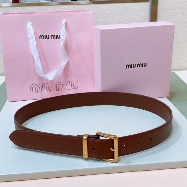 réplica,joyas,joyería,1:1,replica,fake,lujo,barato Miu Miu cinturón con hebilla metálica 3.5