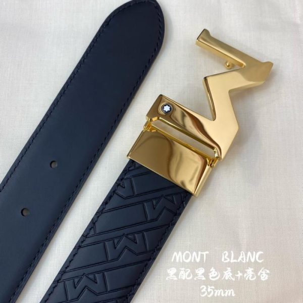 réplica,joyas,joyería,1:1,replica,fake,lujo,barato Cinturón Montblanc de 3,5 cm de ancho.
