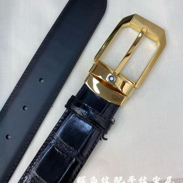 réplica,joyas,joyería,1:1,replica,fake,lujo,barato Cinturón Montblanc de 3,5 cm de ancho.