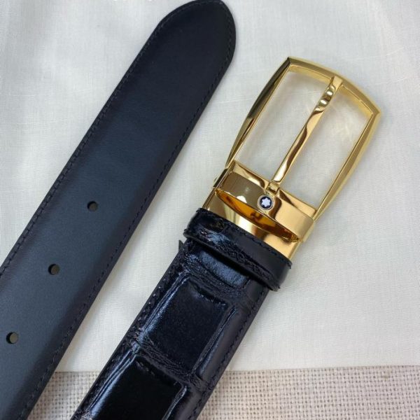 réplica,joyas,joyería,1:1,replica,fake,lujo,barato Cinturón Montblanc de 3,5 cm de ancho.