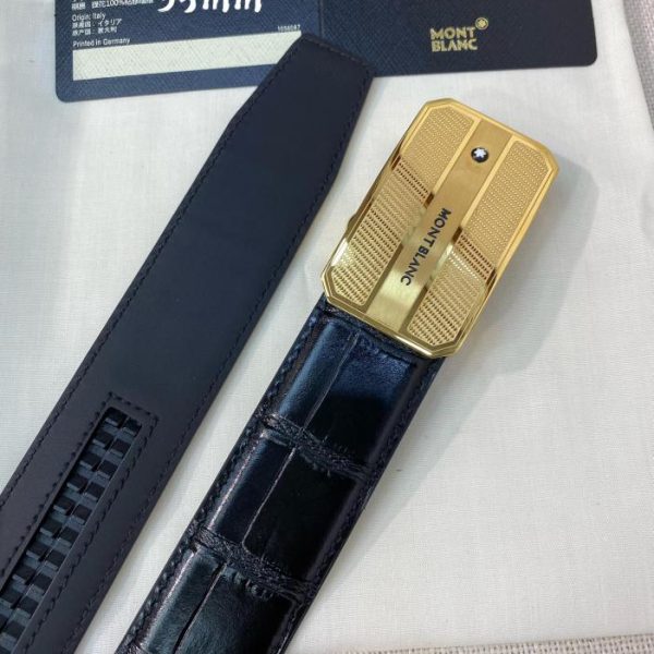 réplica,joyas,joyería,1:1,replica,fake,lujo,barato Cinturón Montblanc hombre ancho 34MM