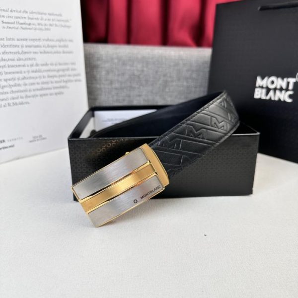 réplica,joyas,joyería,1:1,replica,fake,lujo,barato Montblanc nuevo cinturón ancho de hombre de 3,5 cm.
