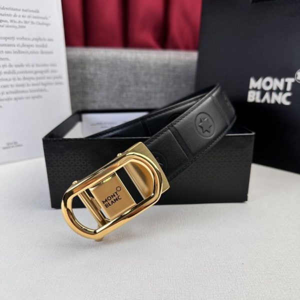 réplica,joyas,joyería,1:1,replica,fake,lujo,barato Montblanc nuevo cinturón ancho de hombre de 3,5 cm.