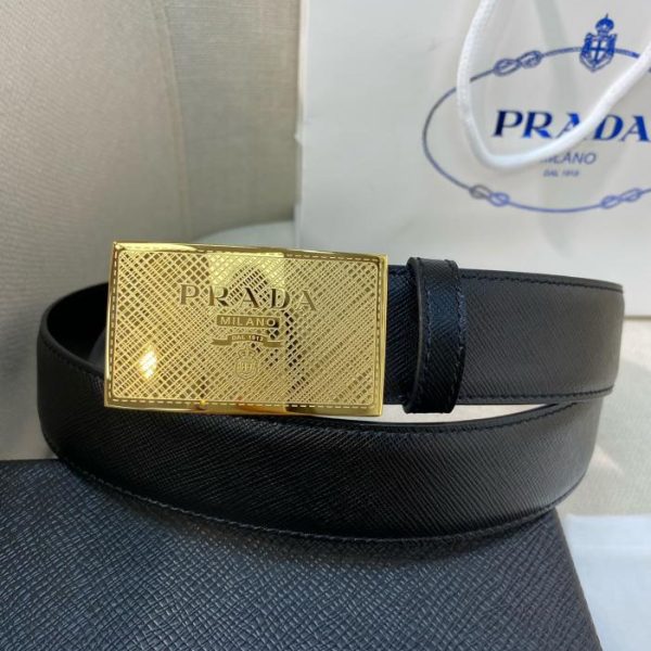 réplica,joyas,joyería,1:1,replica,fake,lujo,barato Cinturón de hombre PRADA – Ancho 34MM