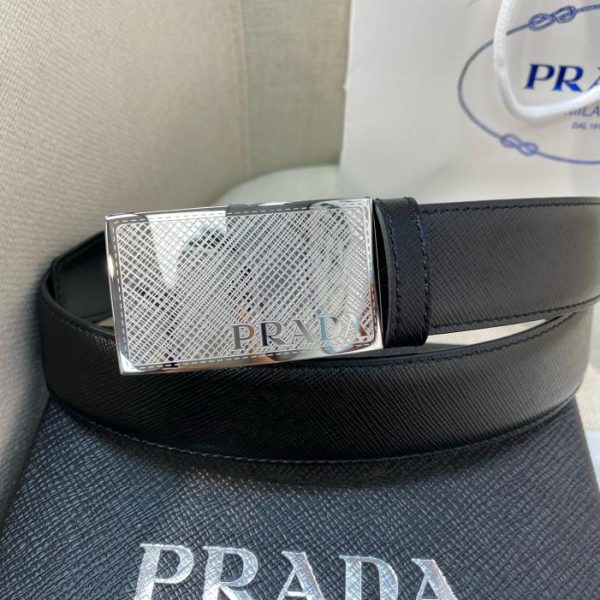 réplica,joyas,joyería,1:1,replica,fake,lujo,barato Cinturón de hombre PRADA – Ancho 34MM