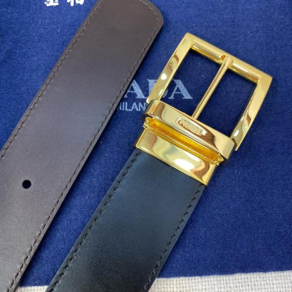 réplica,joyas,joyería,1:1,replica,fake,lujo,barato Cinturón PRADA de doble faz de 3,4 cm de ancho.