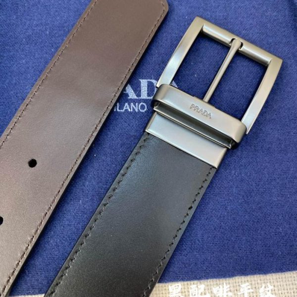 réplica,joyas,joyería,1:1,replica,fake,lujo,barato Cinturón PRADA de doble faz de 3,4 cm de ancho.