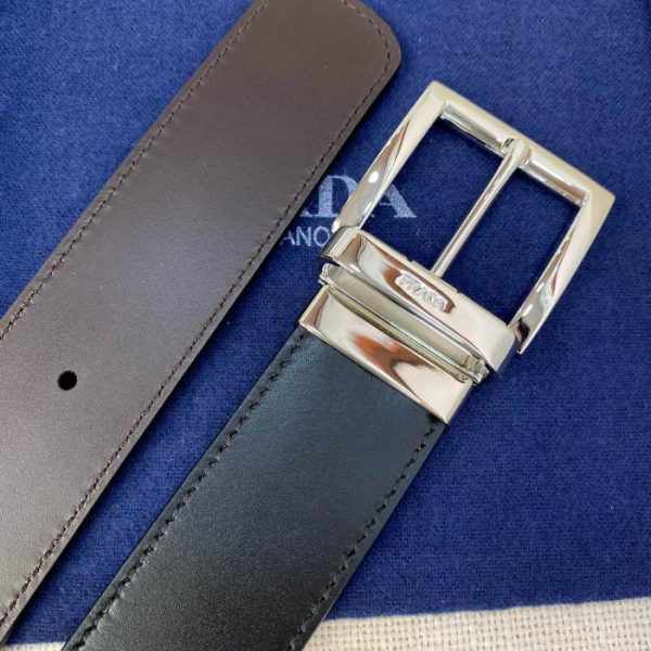 réplica,joyas,joyería,1:1,replica,fake,lujo,barato Cinturón PRADA de doble faz de 3,4 cm de ancho.