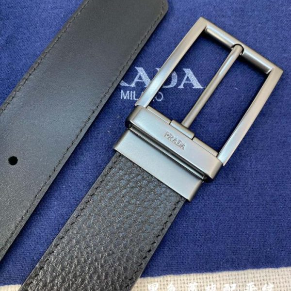 réplica,joyas,joyería,1:1,replica,fake,lujo,barato Cinturón PRADA de doble faz de 3,4 cm de ancho.