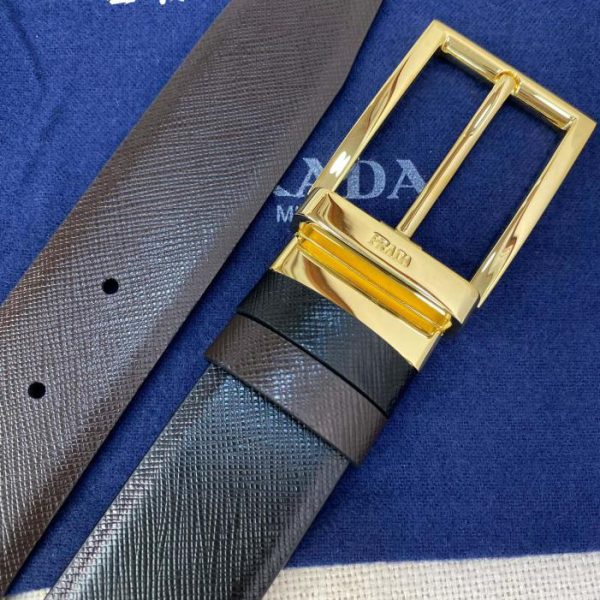réplica,joyas,joyería,1:1,replica,fake,lujo,barato Cinturón PRADA de doble faz de 3,4 cm de ancho.