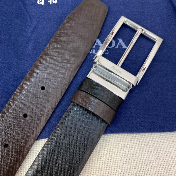 réplica,joyas,joyería,1:1,replica,fake,lujo,barato Cinturón PRADA de doble faz de 3,4 cm de ancho.