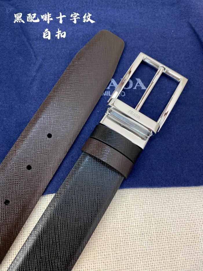 réplica,joyas,joyería,1:1,replica,fake,lujo,barato réplica,joyas,joyería,1:1,replica,fake,lujo,barato Cinturón PRADA de doble faz de 3,4 cm de ancho.
