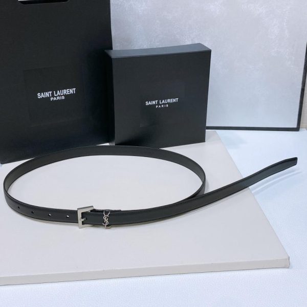 réplica,joyas,joyería,1:1,replica,fake,lujo,barato Cinturón de piel de oveja YSL de 2,0 cm de ancho