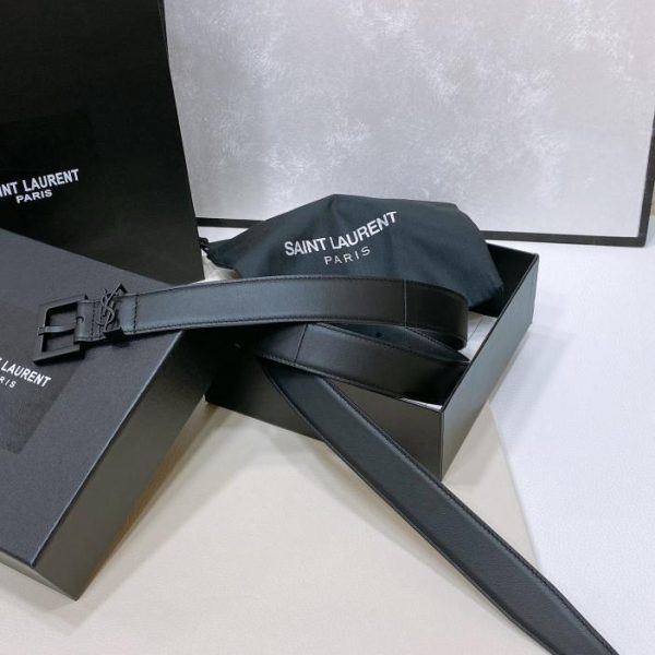 réplica,joyas,joyería,1:1,replica,fake,lujo,barato Cinturón con estampado de corteza YSL
