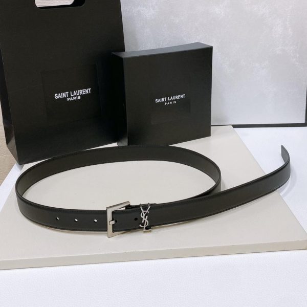réplica,joyas,joyería,1:1,replica,fake,lujo,barato Cinturón con estampado de corteza YSL
