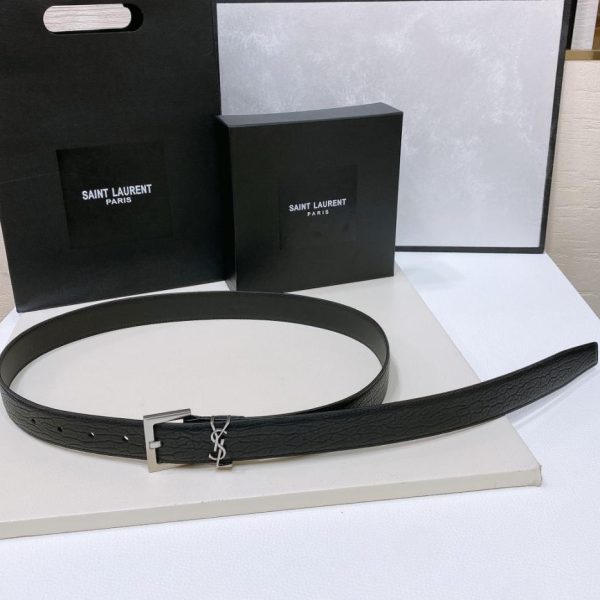 réplica,joyas,joyería,1:1,replica,fake,lujo,barato Cinturón con estampado de corteza YSL