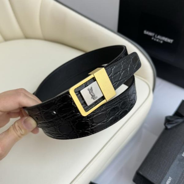 réplica,joyas,joyería,1:1,replica,fake,lujo,barato Cinturón de mujer Saint Laurent ancho 3,0cm