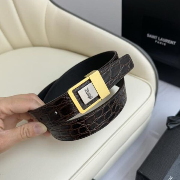 réplica,joyas,joyería,1:1,replica,fake,lujo,barato Cinturón de mujer Saint Laurent ancho 3,0cm