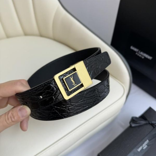 réplica,joyas,joyería,1:1,replica,fake,lujo,barato Cinturón de mujer Saint Laurent ancho 3,0cm