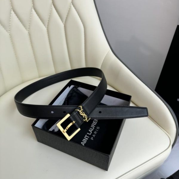 réplica,joyas,joyería,1:1,replica,fake,lujo,barato Cinturón de mujer Saint Laurent ancho 2,0 cm