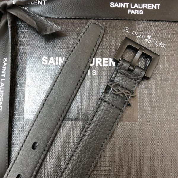 réplica,joyas,joyería,1:1,replica,fake,lujo,barato Cinturón YSL con guijarros 2.0cm
