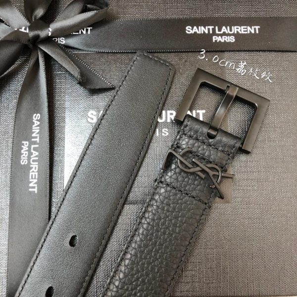 réplica,joyas,joyería,1:1,replica,fake,lujo,barato Cinturón YSL con guijarros 3.0cm